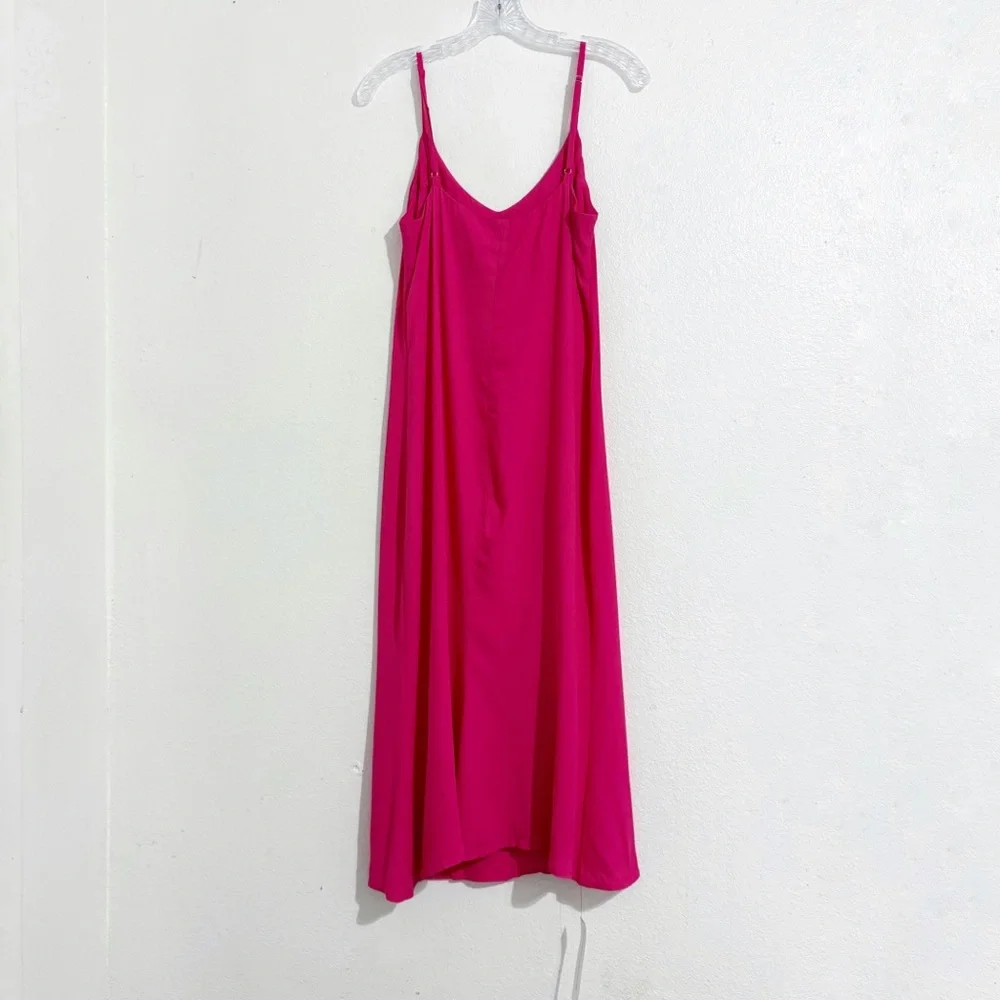 NWT Reformation Crimini Slip‎ Midi Dress in Corvette Pink